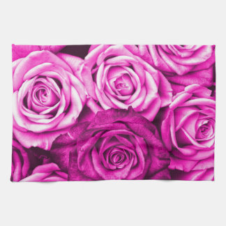 Linge De Cuisine Joli Bouquet de fleurs de roses rose Magenta