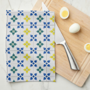 Linge De Cuisine Joli carreaux de Lisbonne ou motif azulejo