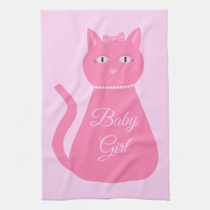 Linge De Cuisine Joli chat fille rose sur mesure