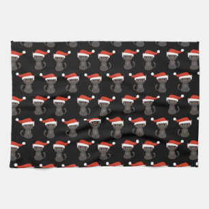 Linge De Cuisine Joli Chat Noir En Colère Noël Halloween Drôle