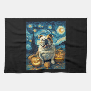 Linge De Cuisine Joli chien bouledogue anglais Halloween Jack O Lan