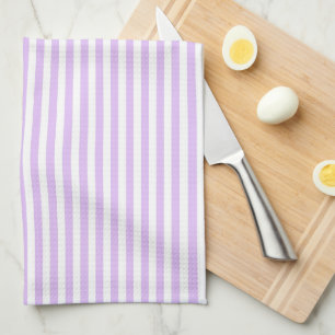 Linge De Cuisine Joli Élégant Lavande Clair et Rayures Blanches