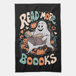 Linge De Cuisine Joli fantôme lit plus de livres enseignant Hallowe