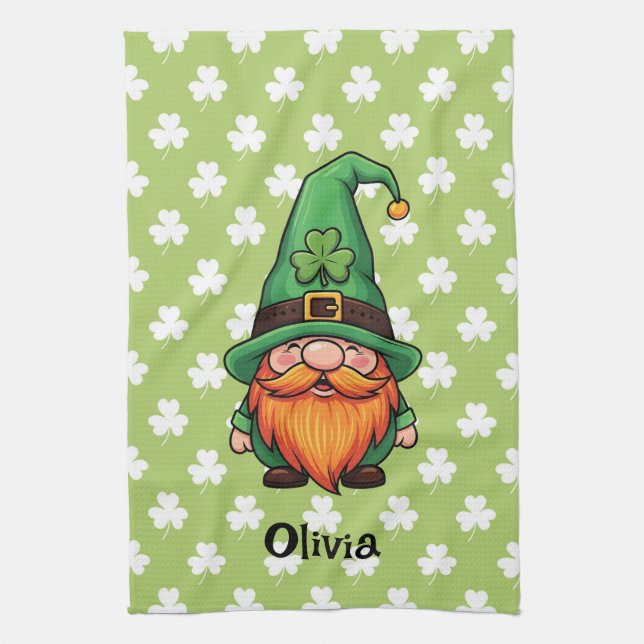 Linge De Cuisine Joli gnome chanceux de la Saint-Patrick  (Vertical)