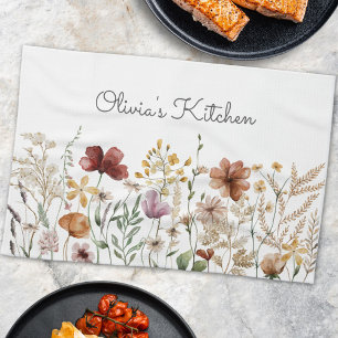 Linge De Cuisine Joli jardin Fleur sauvage Floral