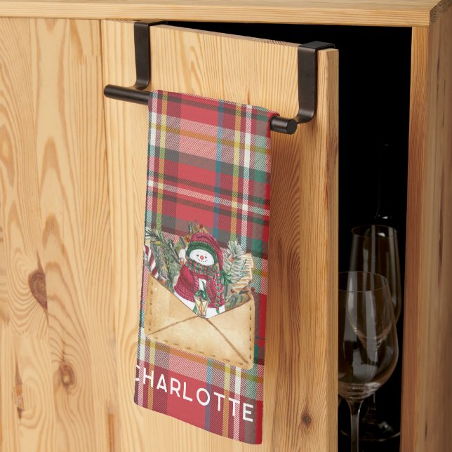 Linge De Cuisine Joli Jeu Rustique Plaid Jours fériés de Noël Perso (Pliage en tiers)