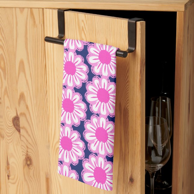 Linge De Cuisine Joli motif floral de fond (Pliage en tiers)