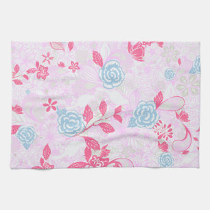 Linge De Cuisine Joli motif floral pastel coloré