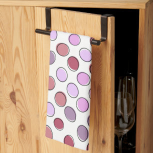 Linge De Cuisine Joli motif rose et violet tacheté