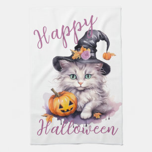 Linge De Cuisine Joli rose Halloween fête d'anniversaire Kitten Cit