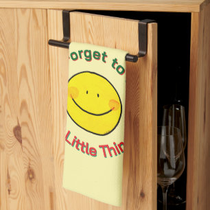 Linge De Cuisine Joli visage jaune heureux qui profite des petites