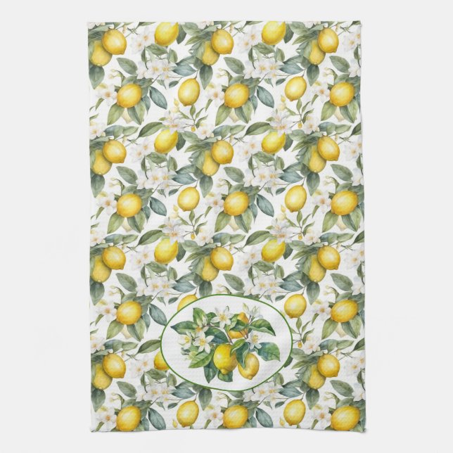 Linge De Cuisine Jolie aquarelle de citron (Vertical)