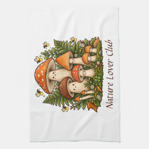 Linge De Cuisine Jolie Famille de Champignons Botaniques Cottagecor