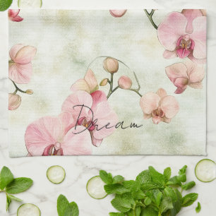 Linge De Cuisine Jolie Orchidée rose