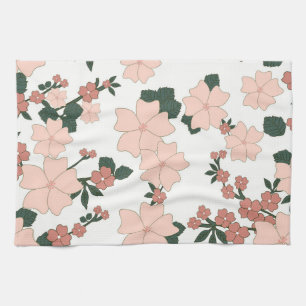 Linge De Cuisine Jolie Pêche Florale