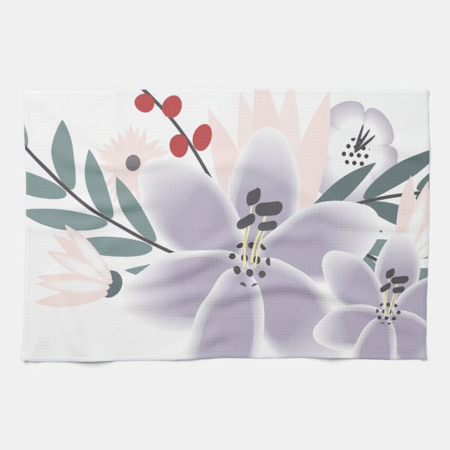 Linge De Cuisine  Jolies fleurs de lilas  (Horizontal)