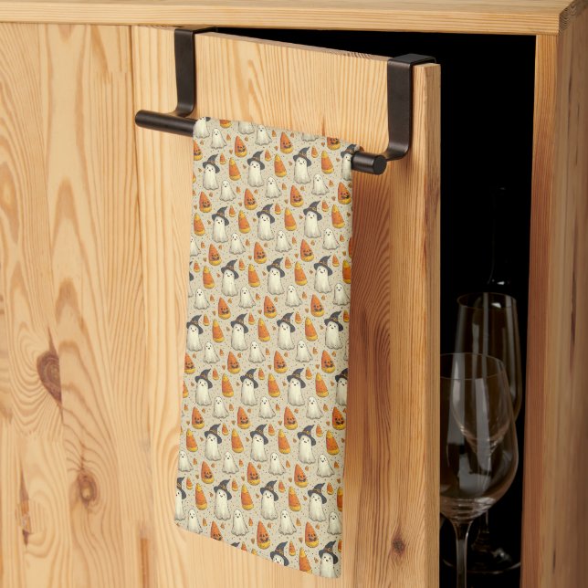 Linge De Cuisine Jolis fantômes de décoration d'Halloween  (Pliage en tiers)