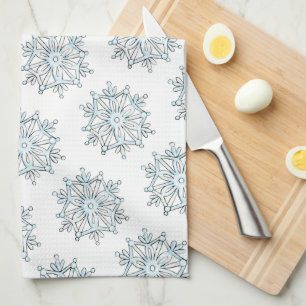 Linge De Cuisine Jolis flocons de Noël, tempête de neige d'hiver