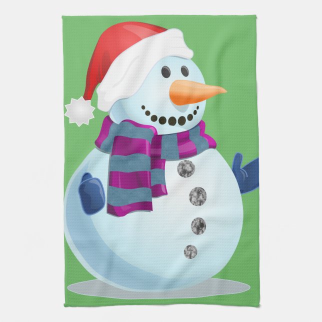 Linge De Cuisine Jolly Snowman (Vertical)