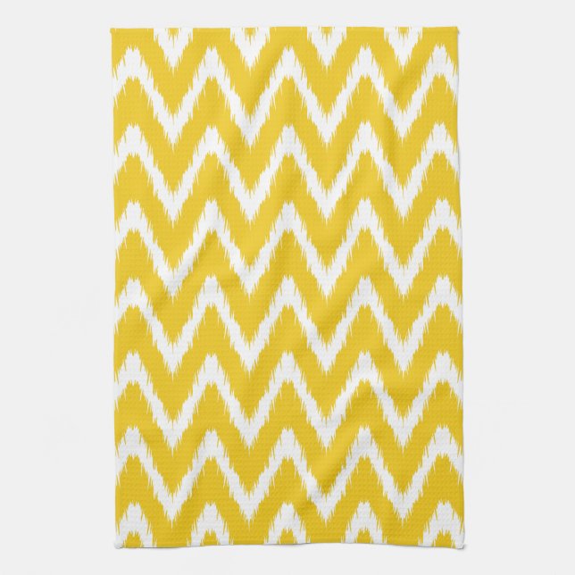 Linge De Cuisine Jonquil Moods Asiatique Ikat Chevrons (Vertical)