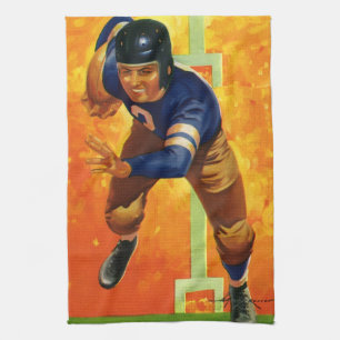 Linge De Cuisine Joueur de football américain vintage quarterback e