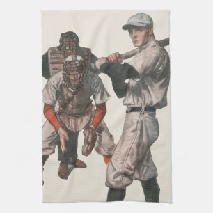 Linge De Cuisine Joueurs de baseball de sport vintage
