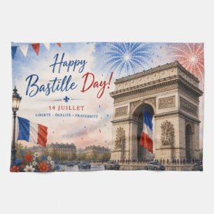 Linge De Cuisine Jour de la Bastille Arc de triomphe Paris France f