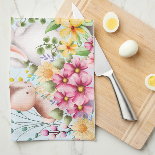 Linge De Cuisine Jour de Pâques amusant Bunny (Quart Plié)