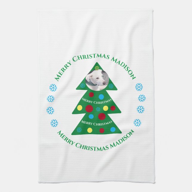 Linge De Cuisine Jour férié de Noël vert mignon (Vertical)