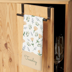 Linge De Cuisine Jour floral scandinave de la semaine