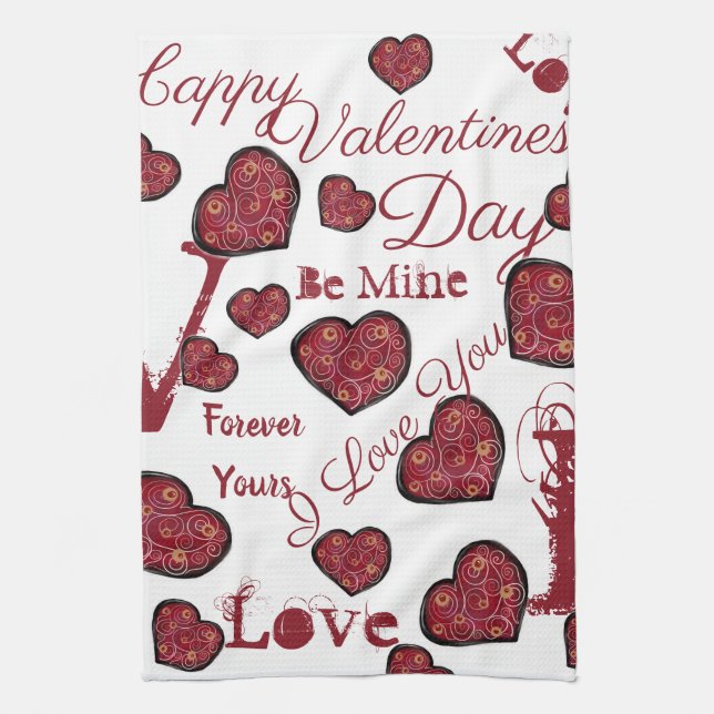 LINGE DE CUISINE JOUR VALENTINES (Vertical)
