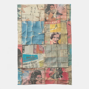 Linge De Cuisine Journal des femmes rétro Motif de mosaïque vintage