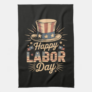 Linge De Cuisine Joyeuse célébration patriotique de la fête du Trav
