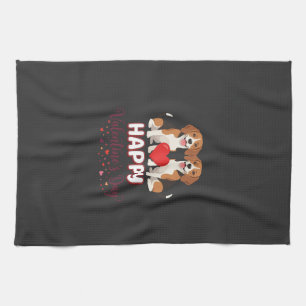 Linge De Cuisine Joyeuse Saint-Valentin Couple de Beagles