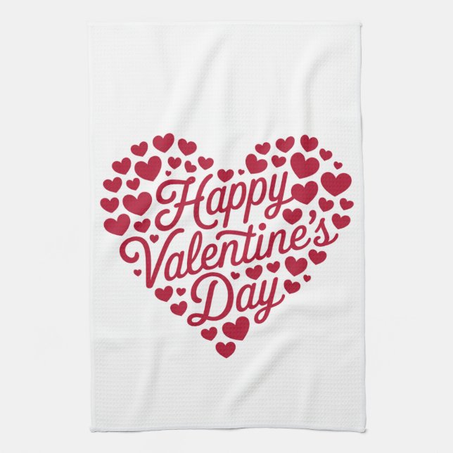 Linge De Cuisine Joyeuse Saint-Valentin Saint-Valentin Amour Coeur (Vertical)