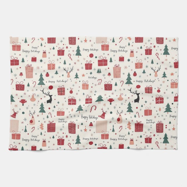 Linge De Cuisine Joyeuses fêtes (Horizontal)