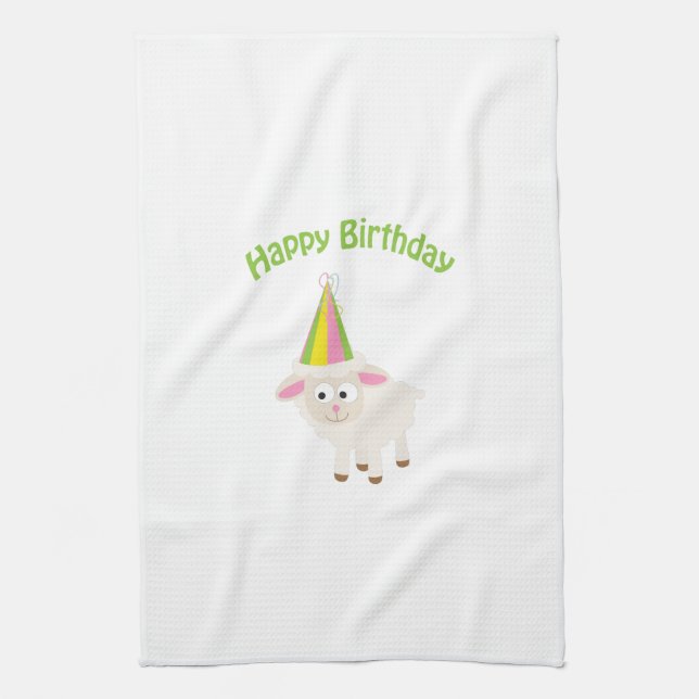 Linge De Cuisine Joyeux anniversaire agneau (Vertical)