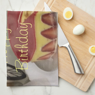 Linge De Cuisine Joyeux anniversaire Bonjour