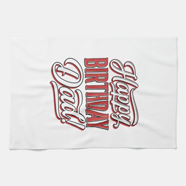 Linge De Cuisine Joyeux Anniversaire Papa Conception de Chemise de  (Horizontal)
