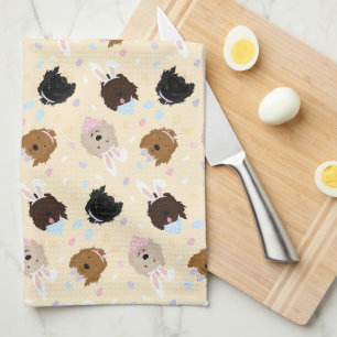 Linge De Cuisine Joyeux Chiens Goldendoodle de Pâques