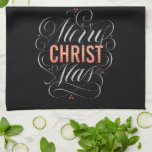 Linge De Cuisine Joyeux CHRISTmas Religieux Red Marquee Chalkboard<br><div class="desc">Allumez son nom dans les lumières marquises et faites se souvenir pourquoi nous disons 'Joyeux NoëlCHRIST'. Ce design est proposé en quelques variantes et sur de nombreux produits différents, vérifiez-les tous pour voir exactement quelle direction vous voulez prendre. Le lettrage professionnel par Ivan Angelic peut être vu en noir pour...</div>