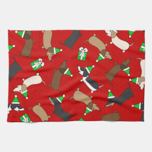 Linge De Cuisine Joyeux Dachshunds