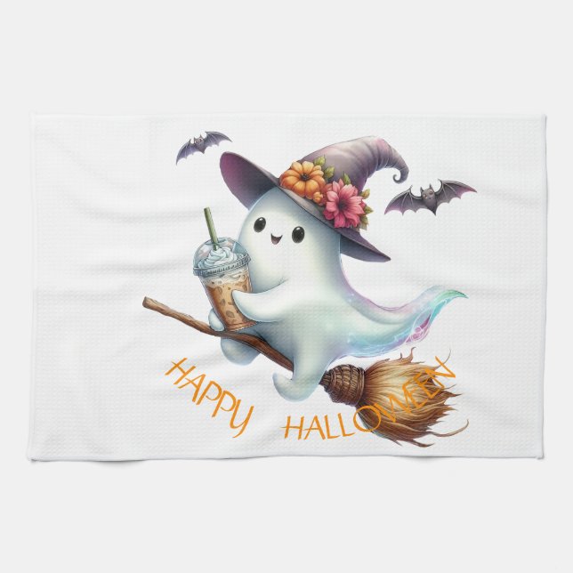 Linge De Cuisine Joyeux Halloween (Horizontal)