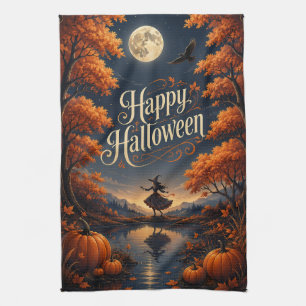 Linge De Cuisine Joyeux Halloween Automne Enchanté Citrouille