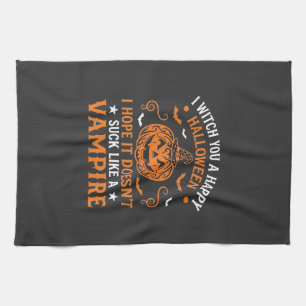 Linge De Cuisine Joyeux Halloween Vampire Citrouille Sorcière Chape