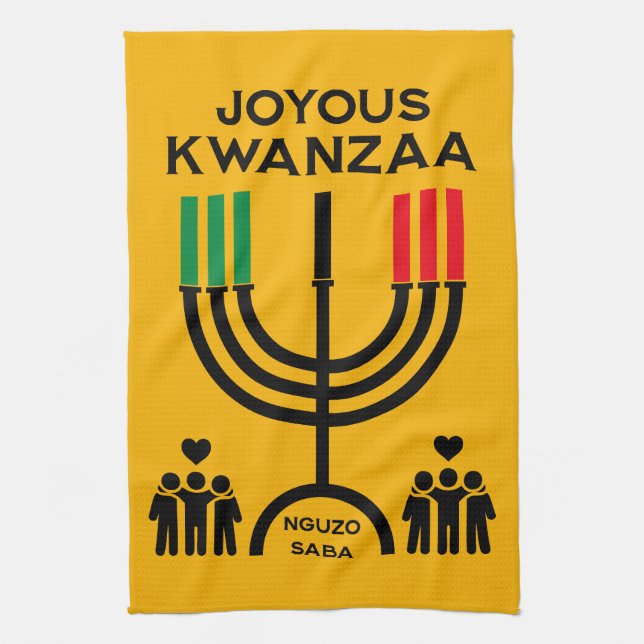 Linge De Cuisine Joyeux Kwanzaa (Vertical)