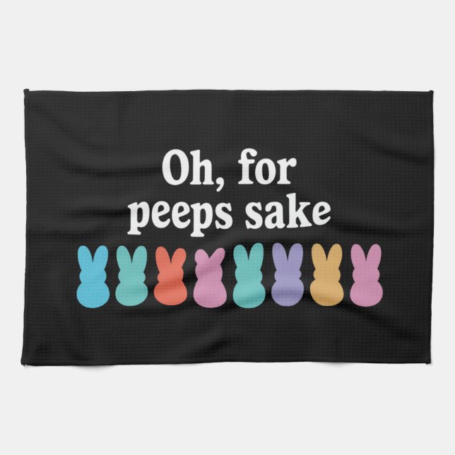 Linge De Cuisine Joyeux Lapin de Pâques Carnaval chrétien religieux (Horizontal)