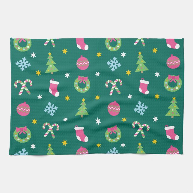 Linge De Cuisine Joyeux motif de Noël (Horizontal)