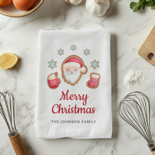 Linge De Cuisine Joyeux Noël au Père Noël mignon