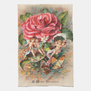 Linge De Cuisine Joyeux Noël - Carte postale vintage de l'ère victo